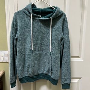 Astro Teal Reverse Fleece Hoodie